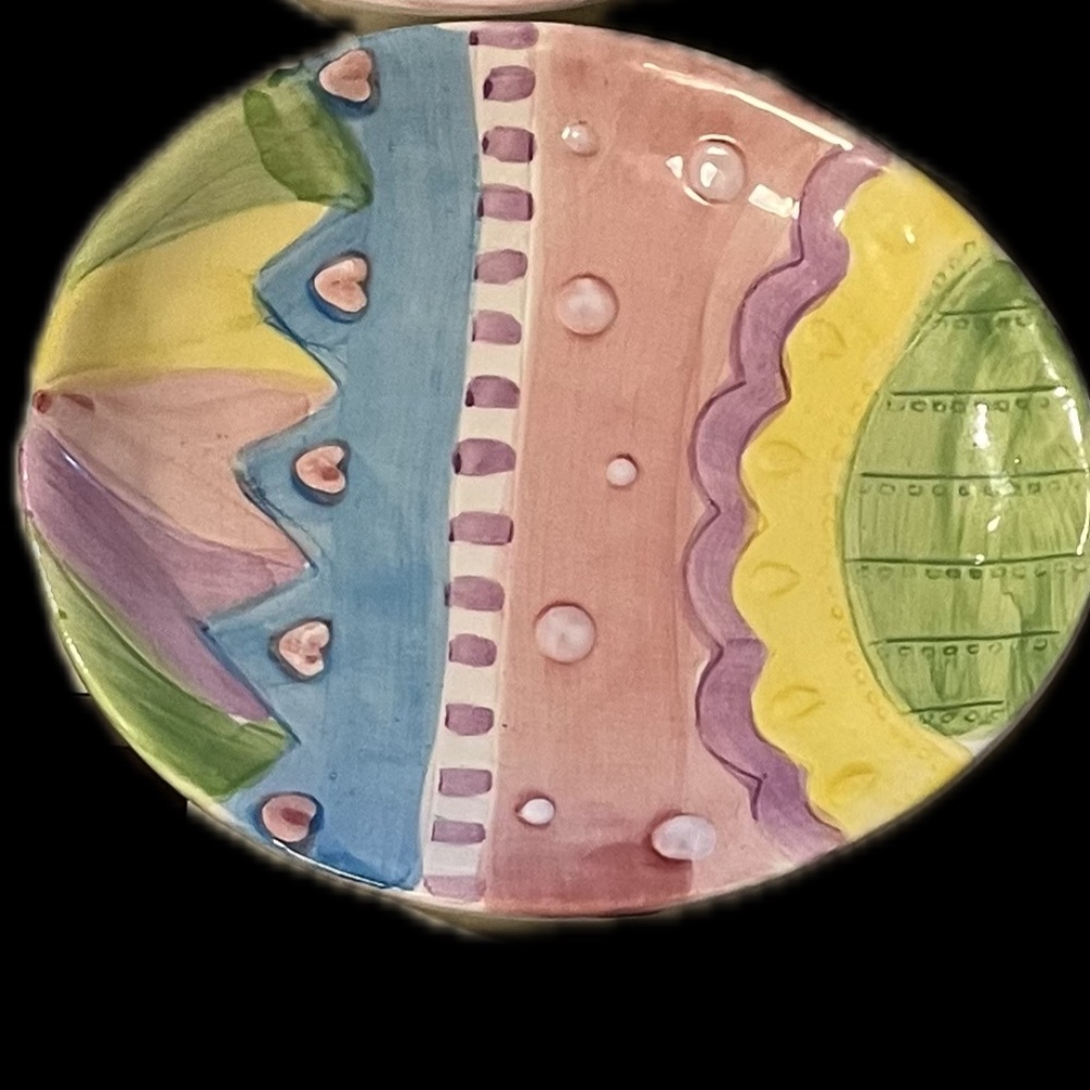 Easter Egg Dessert Appetizer Snack Plate Candy Dish